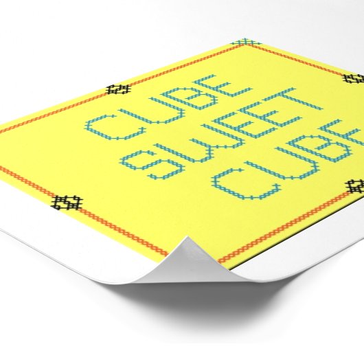 Cube Sweet Cube | Humor werkplek Poster (Hoek)