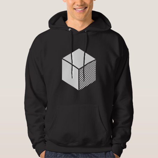 Cube - Wit op donker Hoodie (Voorkant)