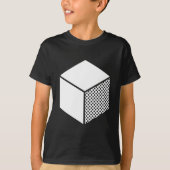 Cube - Wit op donker T-shirt (Voorkant)