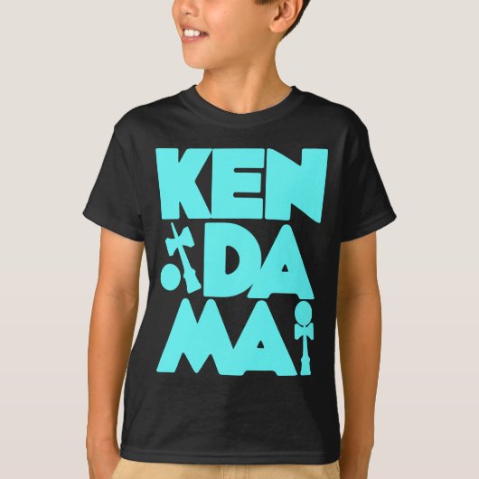 Cubed Kendama 2, blauw2 T-shirt (Voorkant)