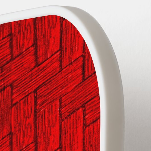 Cubed Red Pickleball Paddle (Links Detail)