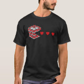 Cuber Speed Cubing Love Heart Wiskunde Puzzle Vale T-shirt (Voorkant)