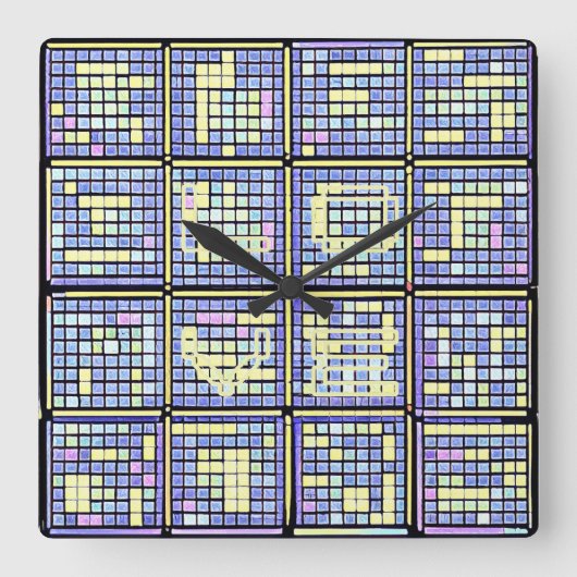 CUBES AND MORE CUBES VIERKANTE KLOK (Voorkant)