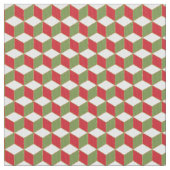 Cubes Illusion Kerststemming Stof (Close Up)