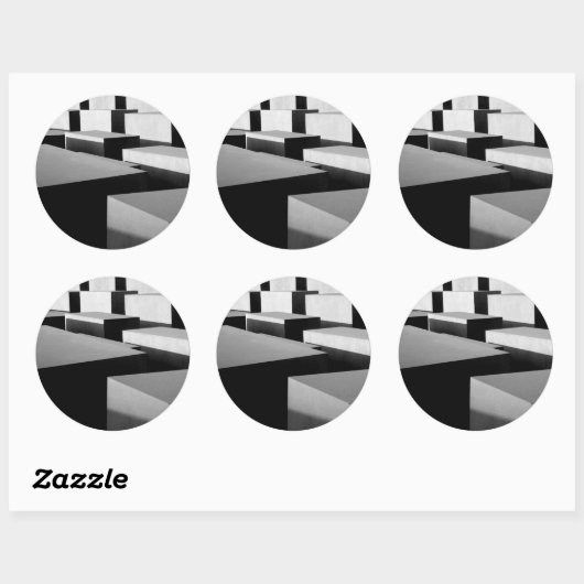 Cubes in Berlijn Ronde Sticker (Vel)