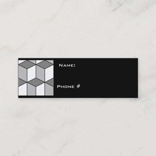 CUBES-profielkaart Mini Visitekaartje (Voorkant)