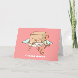 Cubic Cupid Arrow Valentijnsdag Pun Humor Feestdagen Kaart