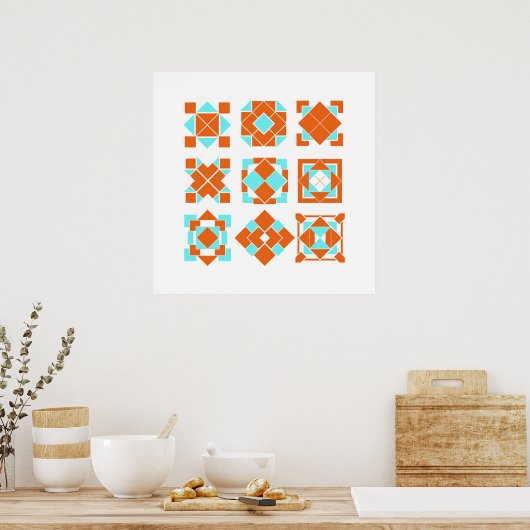 Cubic Glyphs Poster (Keuken)