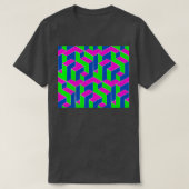 Cubic Pattern Luminous 80's T-shirt (Design voorkant)