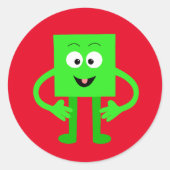 Cubie Cubester Ronde Sticker (Voorkant)