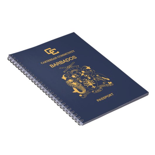 Cubierta del pasaporte de Barbados Notitieboek (Rechterzijde)