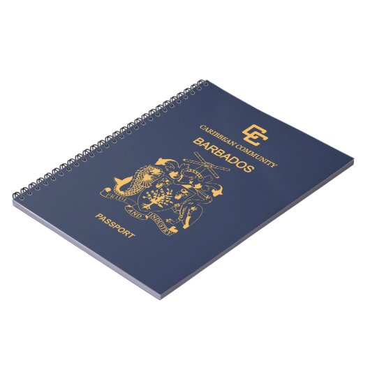 Cubierta del pasaporte de Barbados Notitieboek (Linkerzijde)