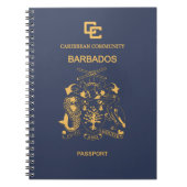 Cubierta del pasaporte de Barbados Notitieboek (Voorkant)
