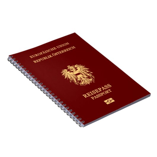 Cubierta pasaporte Austria Notitieboek (Rechterzijde)