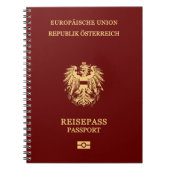 Cubierta pasaporte Austria Notitieboek (Voorkant)