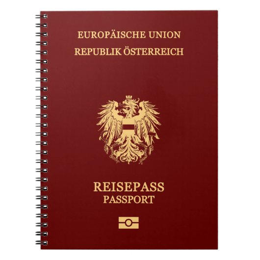 Cubierta pasaporte Austria Notitieboek (Voorkant)
