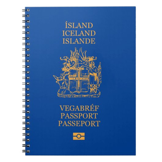 Cubierta pasaporte Islandia Notitieboek (Voorkant)