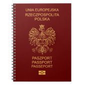 Cubierta pasaporte Polonia Notitieboek (Voorkant)