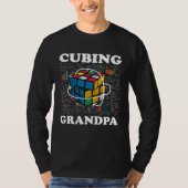 Cubing Grandpa Speed Cubing Math T-shirt (Voorkant)