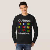 Cubing Grandpa Speedcubing Speedsolving Cuber T-shirt (Voorkant volledig)