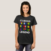 Cubing Legend Speedcubing Speedsolving Cuber T-shirt (Voorkant volledig)