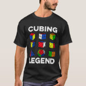 Cubing Legend Speedcubing Speedsolving Cuber T-shirt (Voorkant)