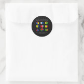 Cubing Moeder Speed Cubing Wiskunde Ronde Sticker (Tas)
