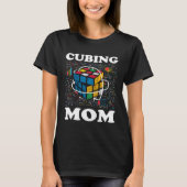 Cubing Moeder Speed Cubing Wiskunde T-shirt (Voorkant)
