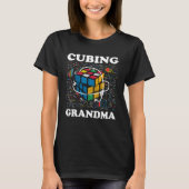 Cubing Oma Speed Cubing Wiskunde T-shirt (Voorkant)