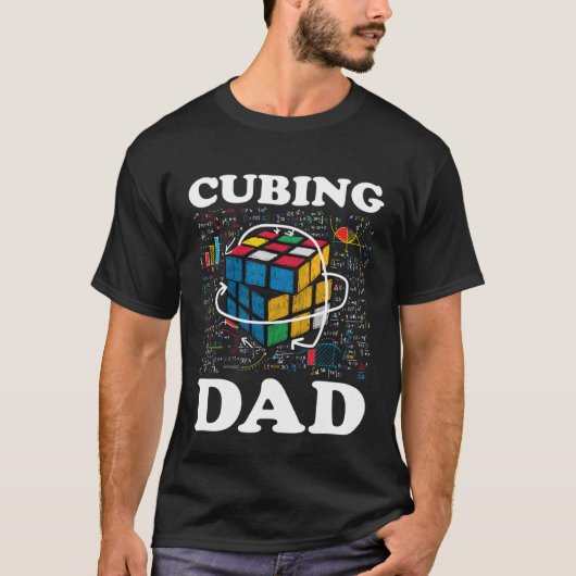 cubing vader speed cubing Wiskunde T-shirt (Voorkant)