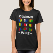 Cubing Vrouw Speedcubing Speedsolving Cuber T-shirt (Voorkant)