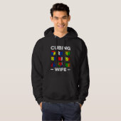 Cubing Wife Speedcubing Speedsolving Cuber Hoodie (Voorkant volledig)