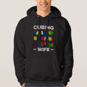 Cubing Wife Speedcubing Speedsolving Cuber Hoodie (Voorkant)