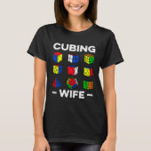 Cubing Wife Speedcubing Speedsolving Cuber T-shirt (Voorkant)