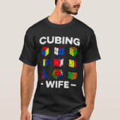 Cubing Wife Speedcubing Speedsolving Cuber T-shirt (Voorkant)