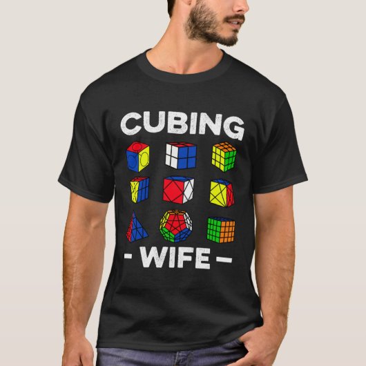 Cubing Wife Speedcubing Speedsolving Cuber T-shirt (Voorkant)