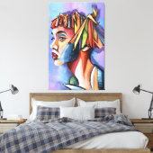 Cubism Art Lady Canvas Print (Insitu (Slaapkamer))