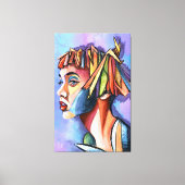 Cubism Art Lady Canvas Print (Voorkant)