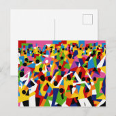 Cubism Dancing Party Briefkaart (Voorkant / Achterkant)