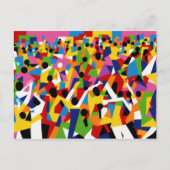 Cubism Dancing Party Briefkaart (Voorkant)