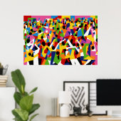 Cubism Dansparty Poster (Thuiskantoor)