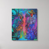 Cubism Jazz Musicians Canvas Afdruk (Voorkant)