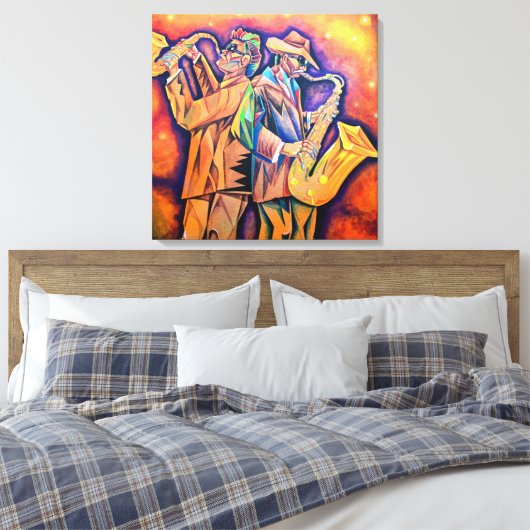 Cubism Musicians Portrait Canvas Afdruk (Insitu (Slaapkamer))