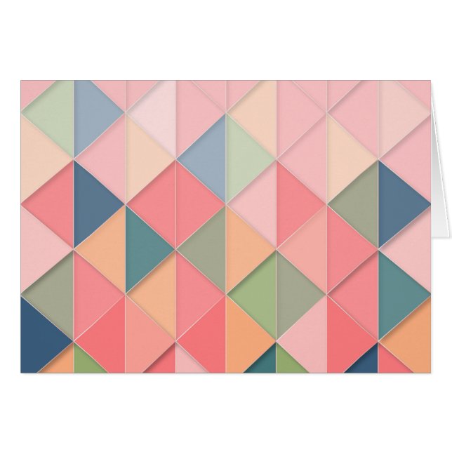 CUBISM pastel Shades GEOMETRIC - VOEG MONOGRAM TOE (Voorkant Horizontaal)