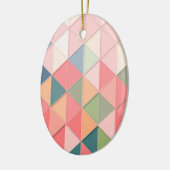 CUBISM pastel Shades GEOMETRIC - VOEG MONOGRAM TOE Keramisch Ornament (Links)