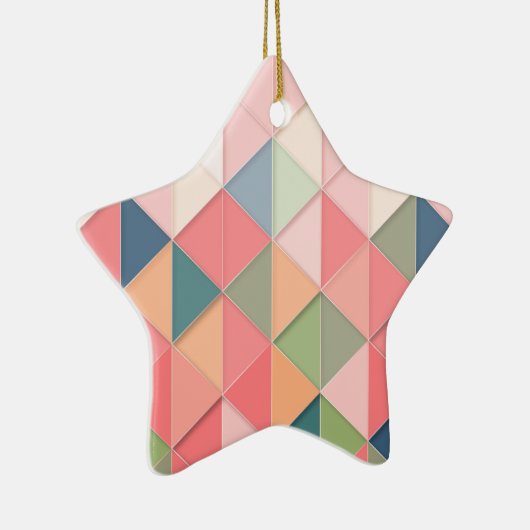 CUBISM pastel Shades GEOMETRIC - VOEG MONOGRAM TOE Keramisch Ornament (Rechts)