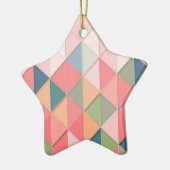 CUBISM pastel Shades GEOMETRIC - VOEG MONOGRAM TOE Keramisch Ornament (Links)