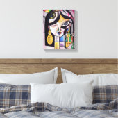 Cubism Portrait Girl Canvas Afdruk (Insitu (Slaapkamer))