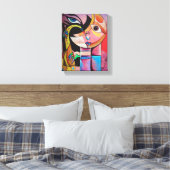 Cubism Surrealism  Musician Portrait Canvas Afdruk (Insitu (Slaapkamer))
