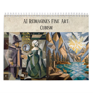 Cubisme AI-kunstesthetiek - Klassieke fijne kunst  Kalender